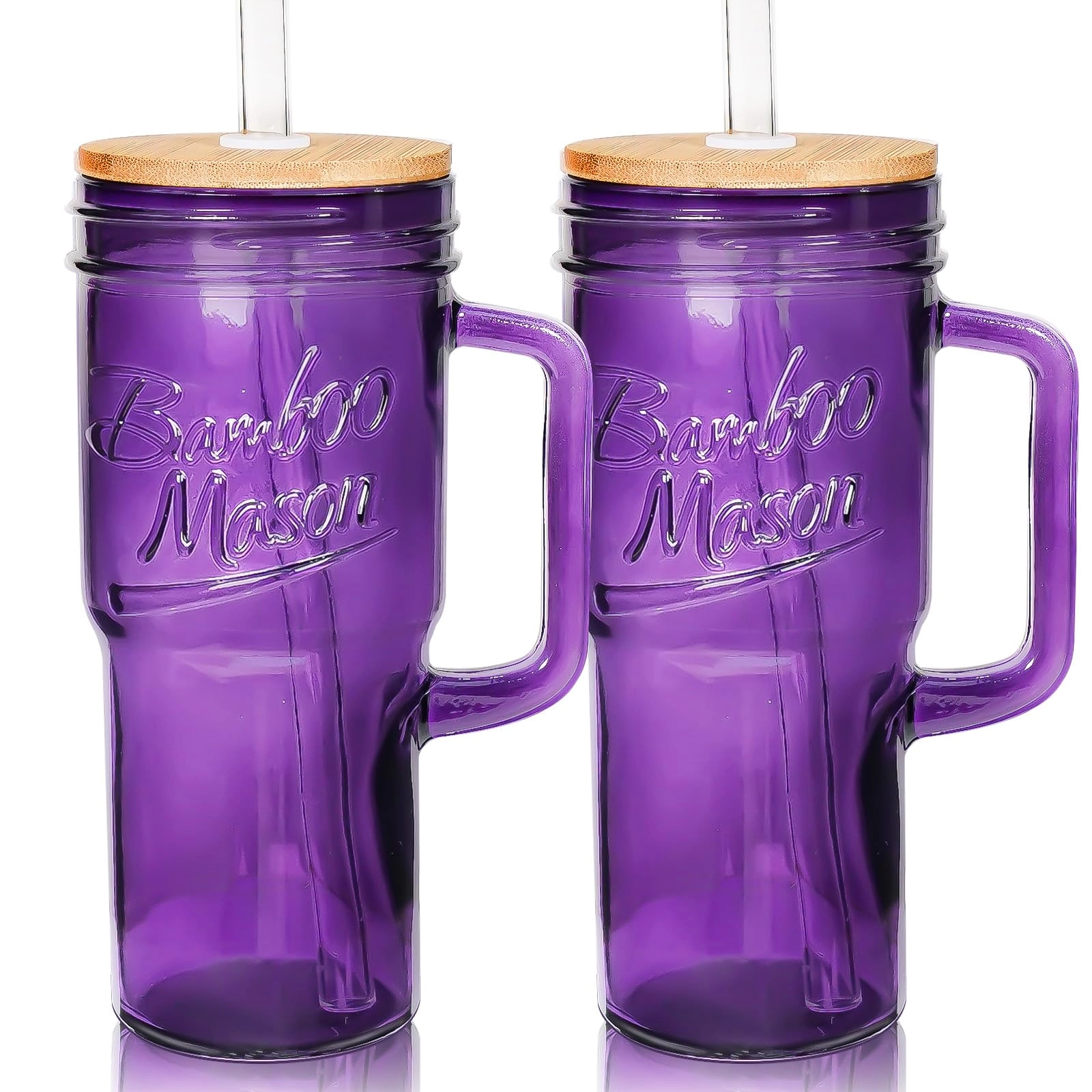 ANOTION Glass Tumbler - 2 pcs - Handle