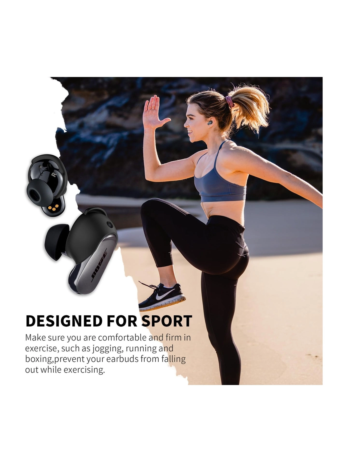 Ear Tip Covers for Bose QuietComfort Earbuds II/Ultra Earbuds - 3 Pairs