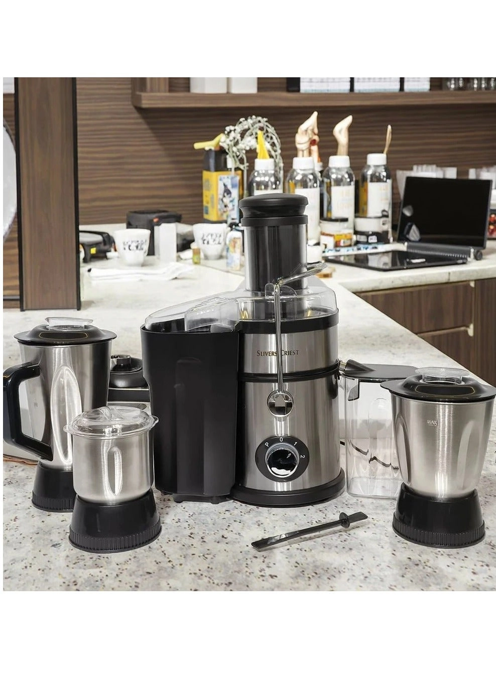 SC-777S - 5-in-1 Multifunctional 3-Speed Stainless Steel Blades