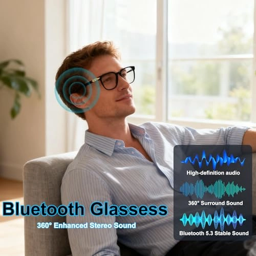 Ai Translator Smart Glasses - 164+ Language Translation AI Chat Deepseek R1 & Gemini-2.5