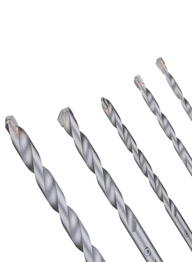 Parallel Masonary Drill Bit Set - 5 Pc 4Mm 5Mm 6Mm 8Mm 10Mm