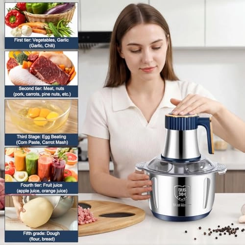 Electric Meat Grinder - 500W 5L 5-speed