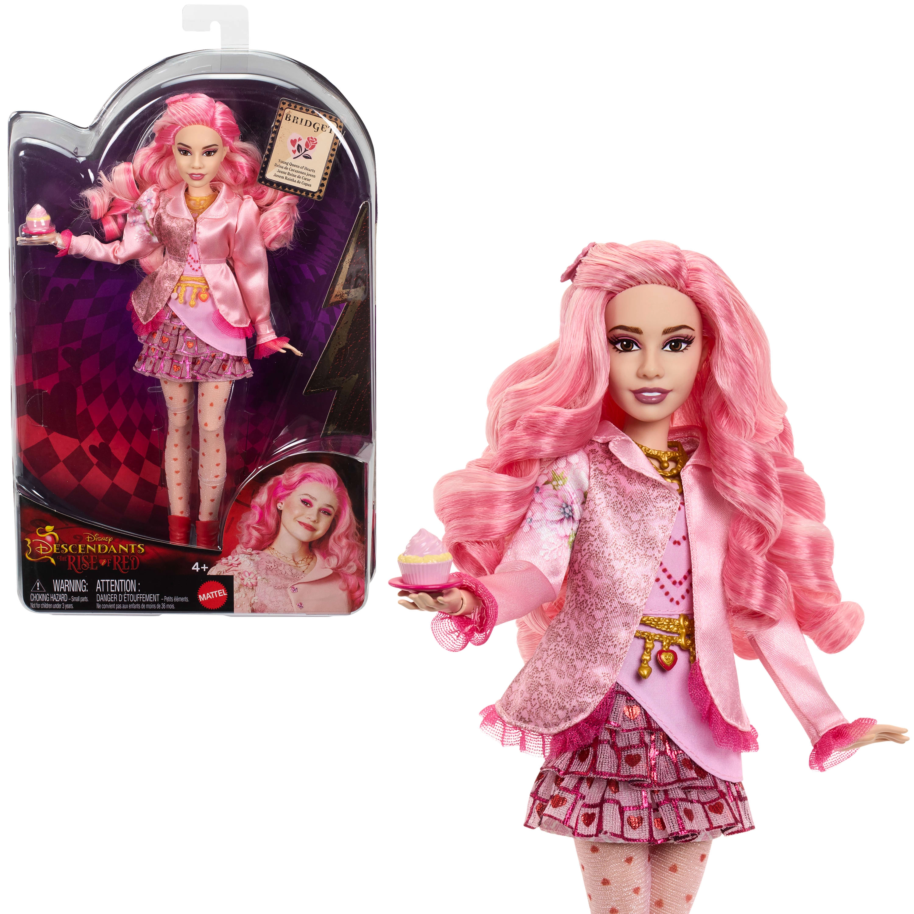 Mattel Queen of Hearts Fashion Doll - Disney Descendants: The Rise of Red Royal Gown Accessories Doll Stand