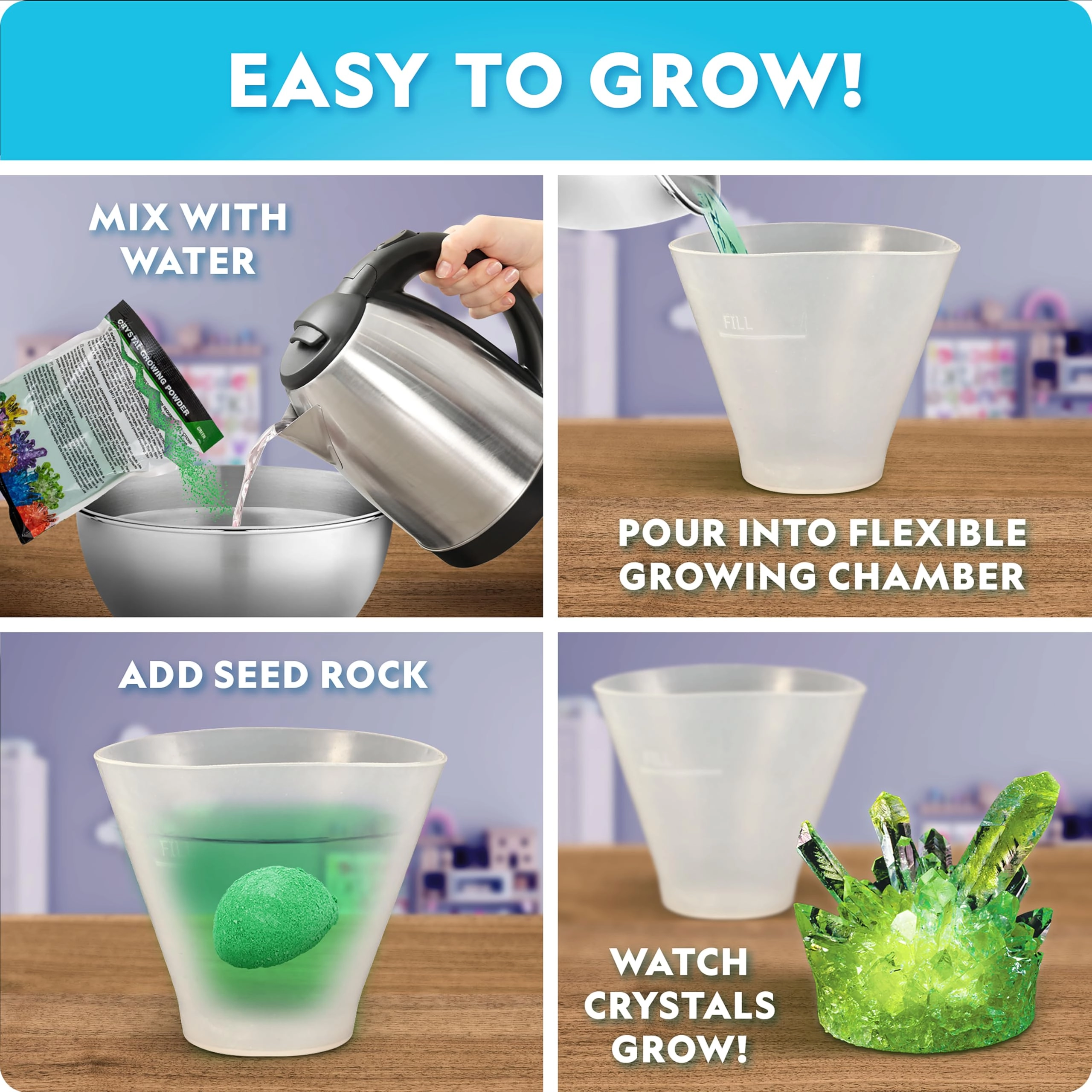 Mega Crystal Growing Kit STEM - 8 years+