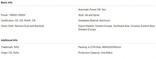 steam Ironing Machine - One Color 500 g