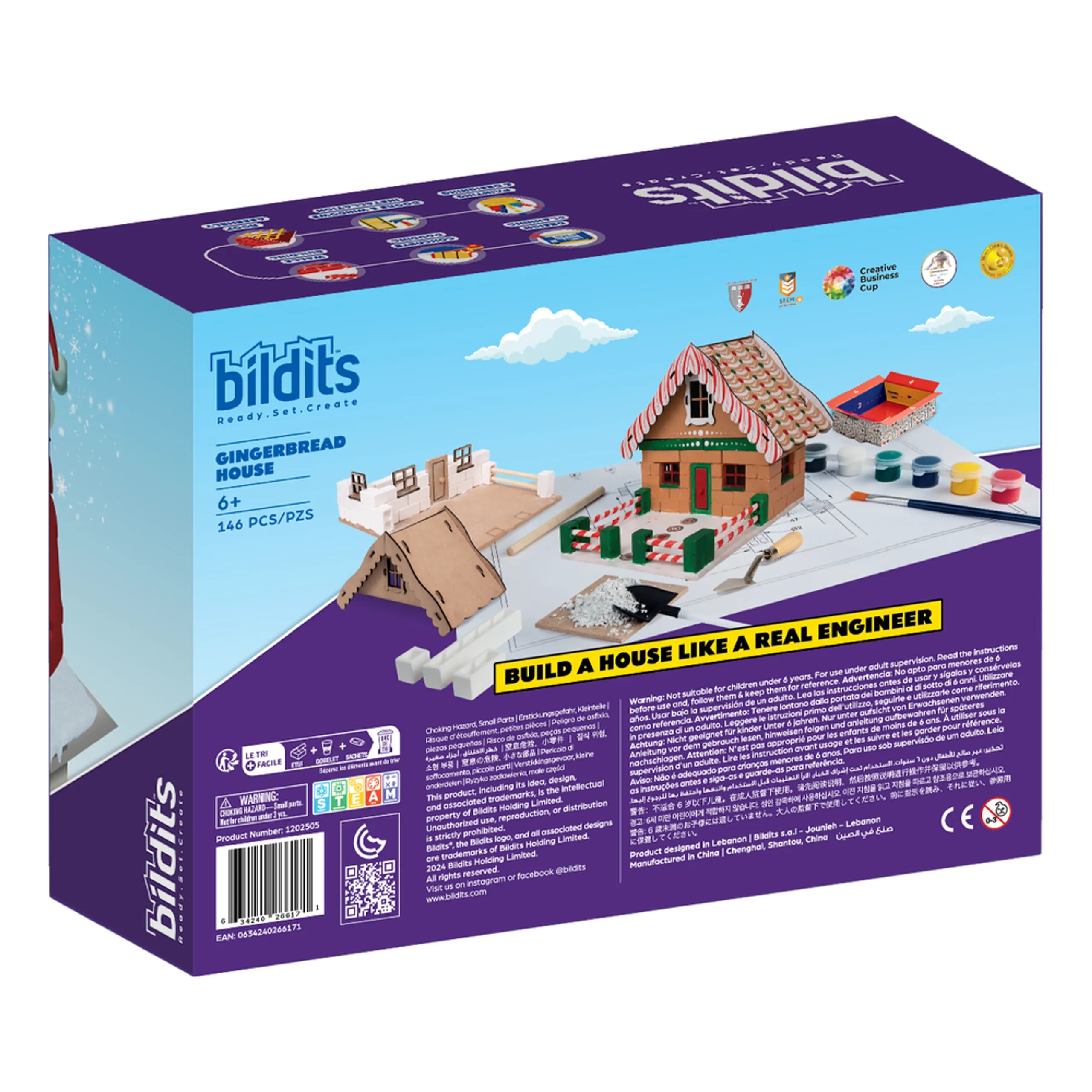 Gingerbread House DIY Kit - 146 Pcs