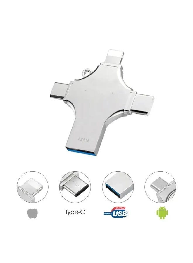 4-in-1 USB Flash Drive - USB 3.0 Lightning USB-A Type-C Micro USB 512GB