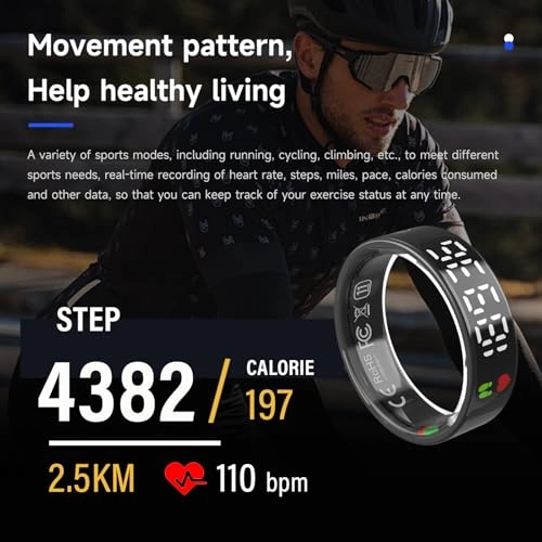 Smart Ring - Heart rate monitor Blood oxygen saturation Sleep Monitoring