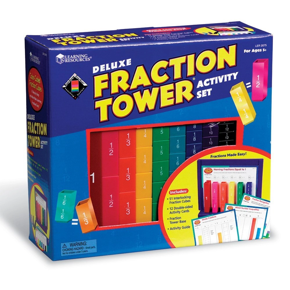 Learning Resources Deluxe Fraction Tower Activity Set - Suitable for 5 years and above