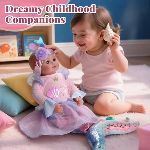 Mia Reborn Baby Doll - 17-inch Vinyl Cotton Ages 3+