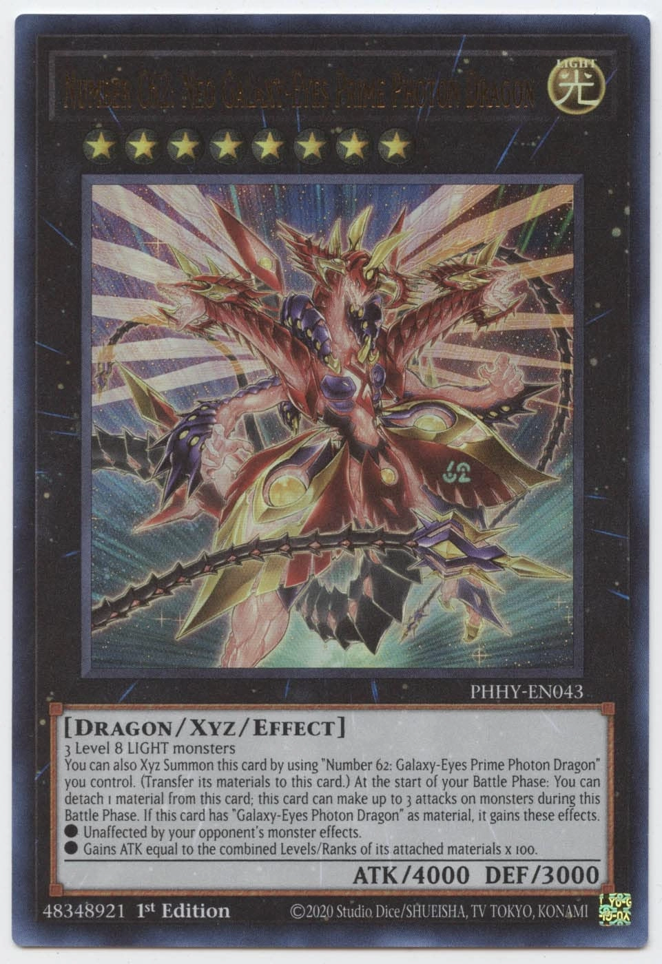 Yu-Gi-Oh! Neo Galaxy-Eyes Prime Photon Dragon PHHY-EN043 - English