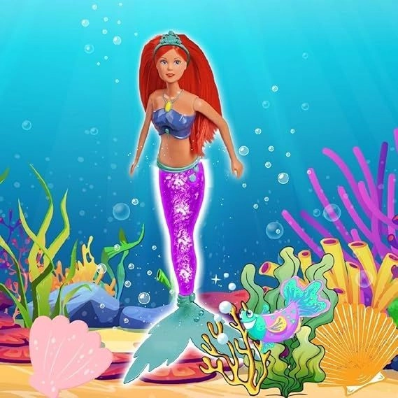 Steffi Love Magic Rainbow Mermaid Doll - 39 cm Ages 3+