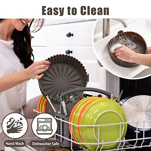 Air Fryer Pot + Oil Filter Mat - Silicone 2Pcs