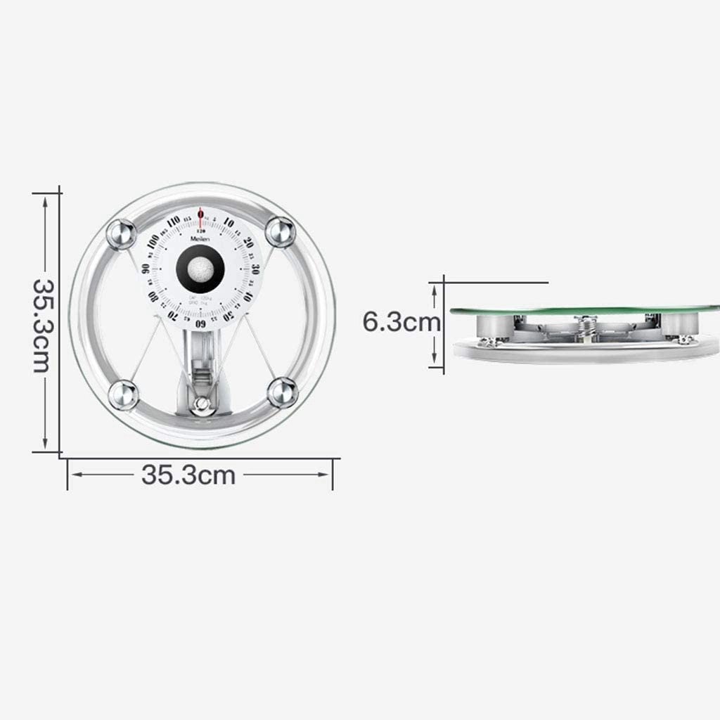 High-Precision Analog Bathroom Scale - 120kg Tempered Glass