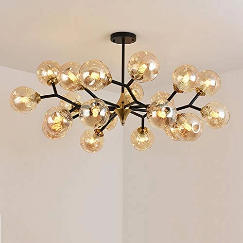 Sputnik Chandelier - E26 Cognac 20 Head