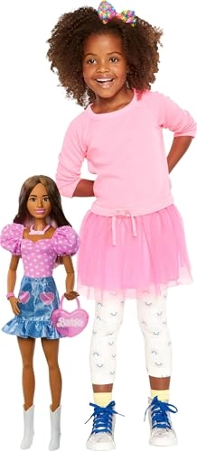 Barbie Fashion Doll - 28-in Dark Brown Hair Ages 3+