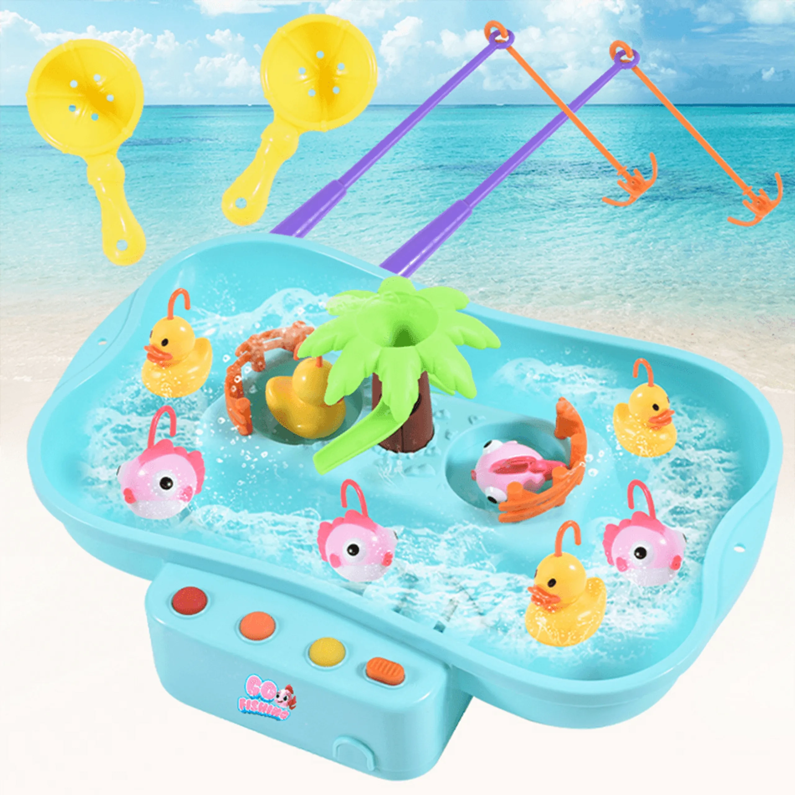 Water Circulating Fishing Game - 20 pieces 6 music options