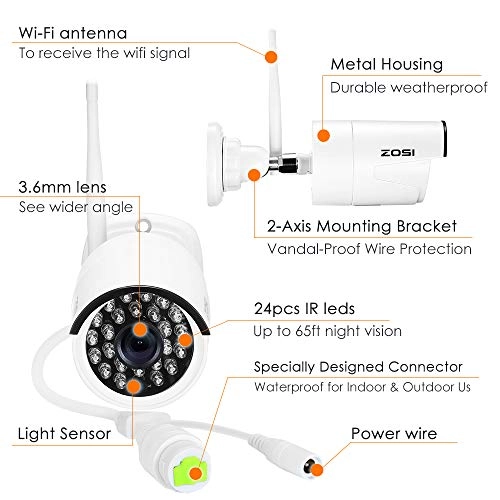 1080P Wireless Security Cameras System - 4 4 channels 1080p