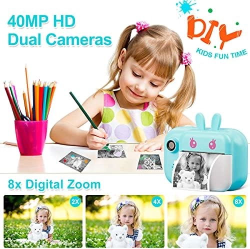 40MP Kids Instant Camera