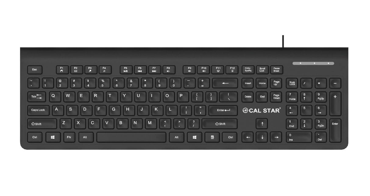 Cal Star HK-200 - Ergonomic Key Layout Wired