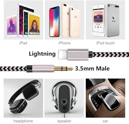 Aux Cord for iPhone - 3.3FT Lightning Aux