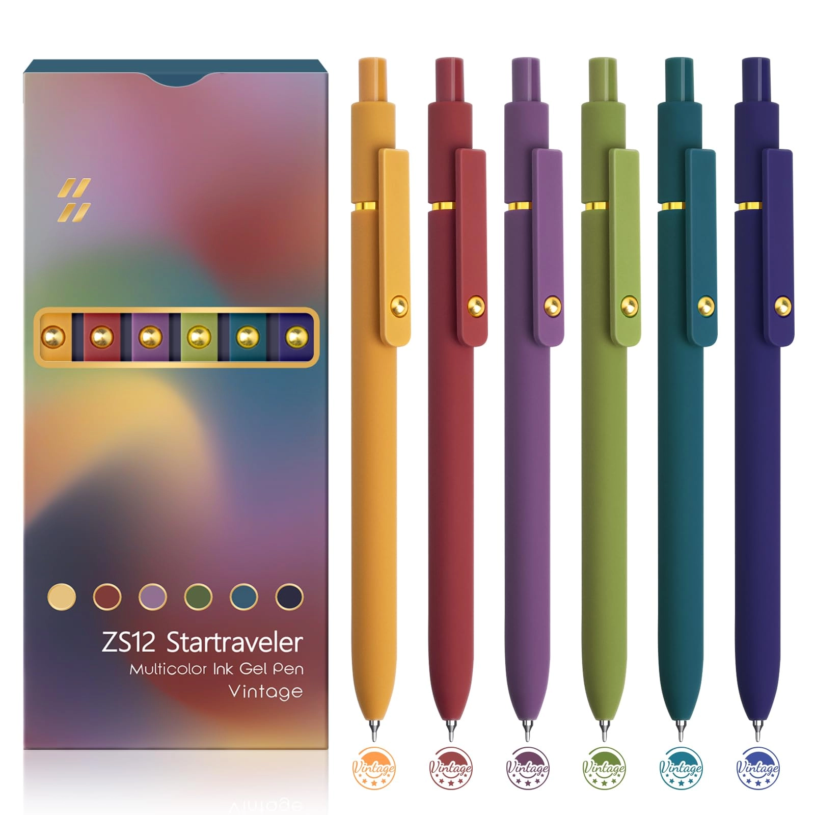 yoxmjdb Color Pens - 6 Pcs 0.5mm
