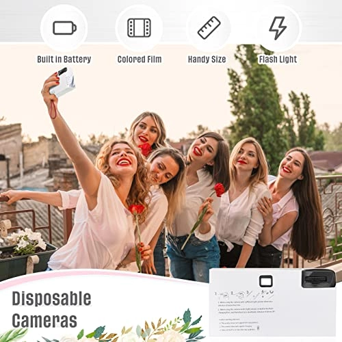 Disposable Film Camera - 4 Pcs Flash 27 Exposure 34mm