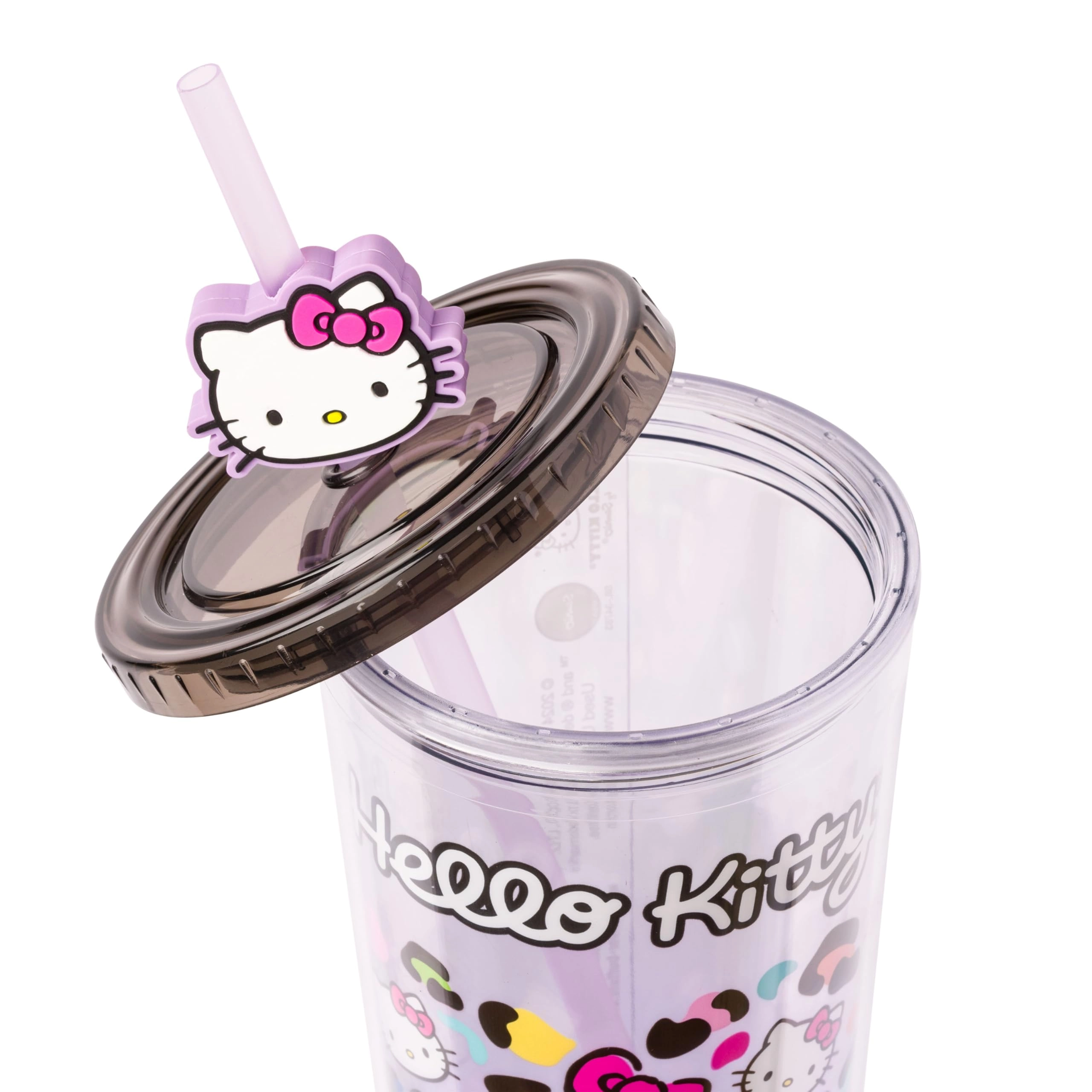 Hello Kitty Reusable Cup - 1 pcs - Leopard Heart