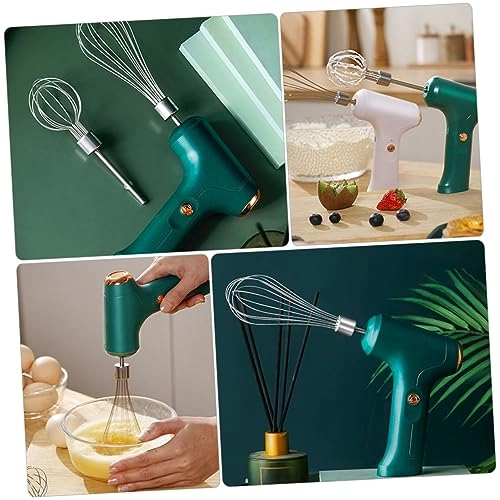 Electric Egg Beater Handheld Mixer - Green 1200 mAh
