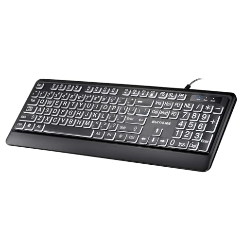 Large Print Backlit Keyboard - Full Size USB