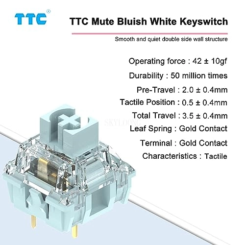 TTC Silent Bluish White Switch - 10 pieces