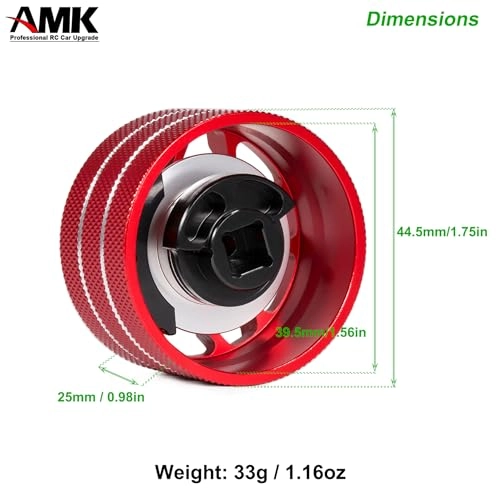 RC Hand Wheel - Aluminum 44.5mm Black