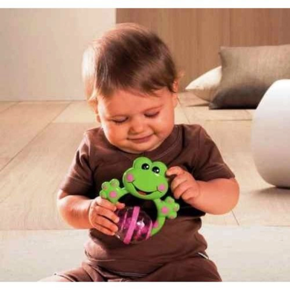 Fun Teething Rattle Frog - 3 months soft plastic