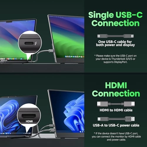 Portable Monitor - 1080P FHD 15.6 Inch