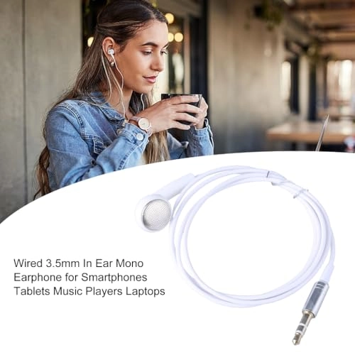 3.5mm Corded In Ear Mono Wired Earbud
