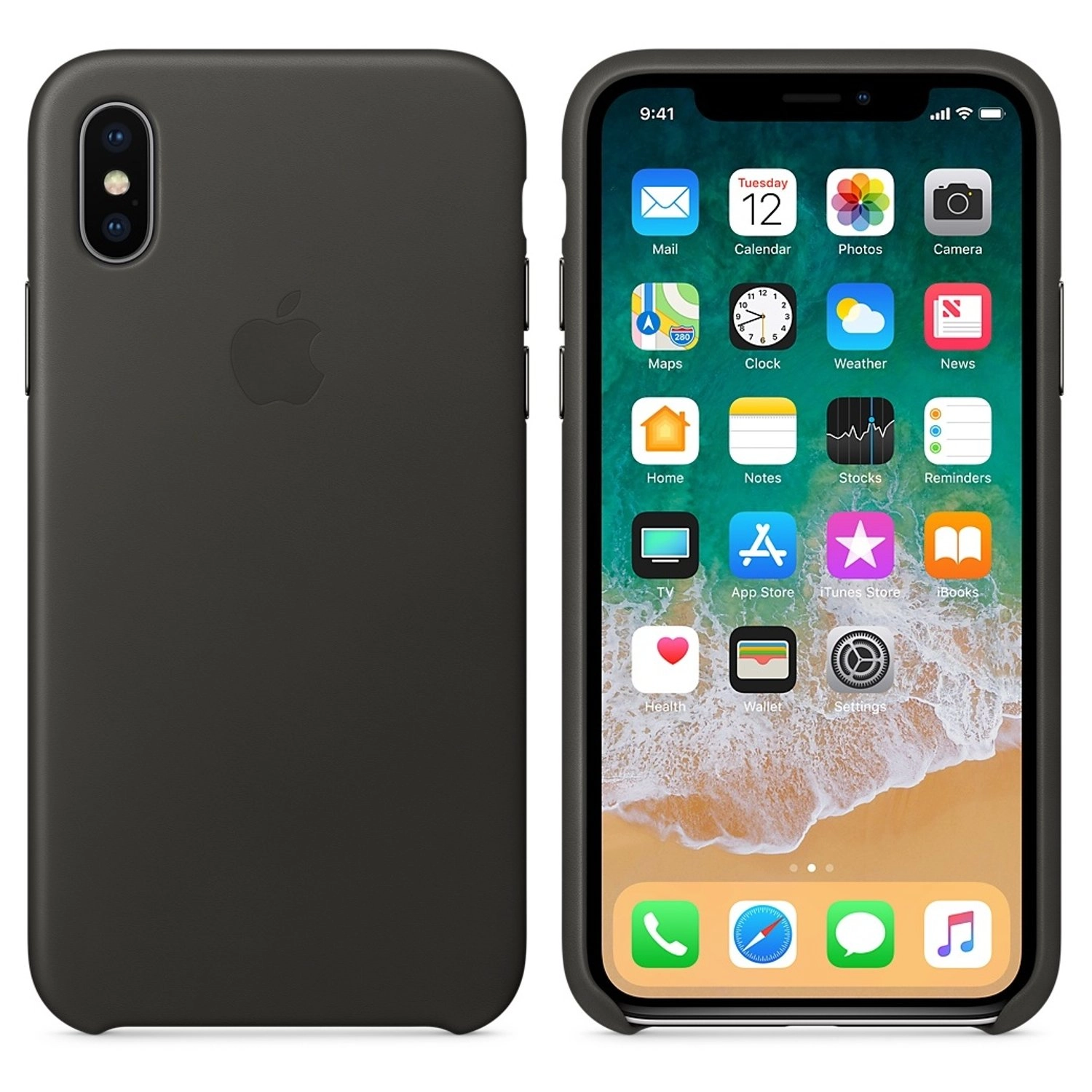 Leather Case Folio Case for iPhone X