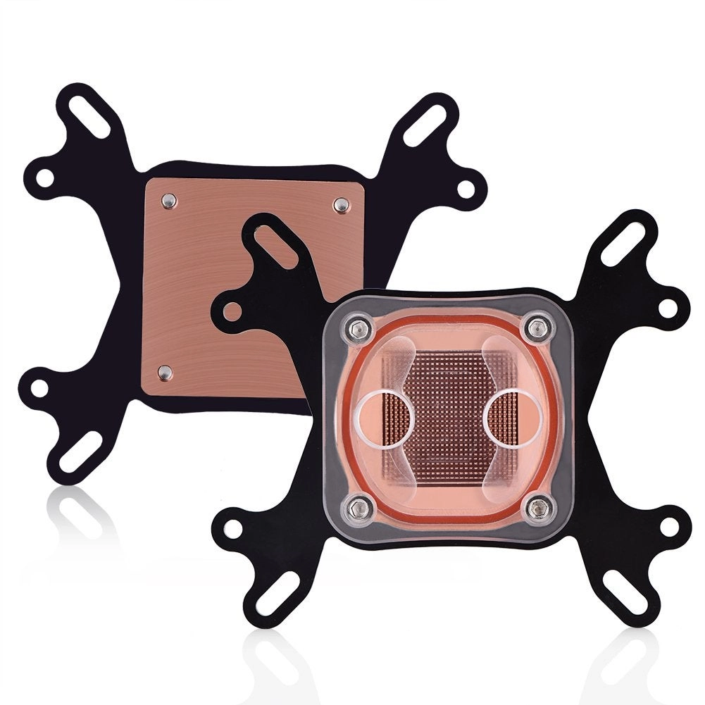 cheekyglo CPU Water Cooling Block - 50mm Copper Base Intel/AMD
