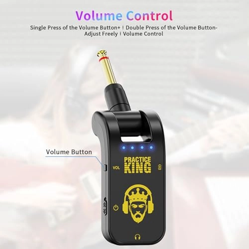 Silent Guitar Amplifier - Rechargeable 50 hours 282° Rotatable Head