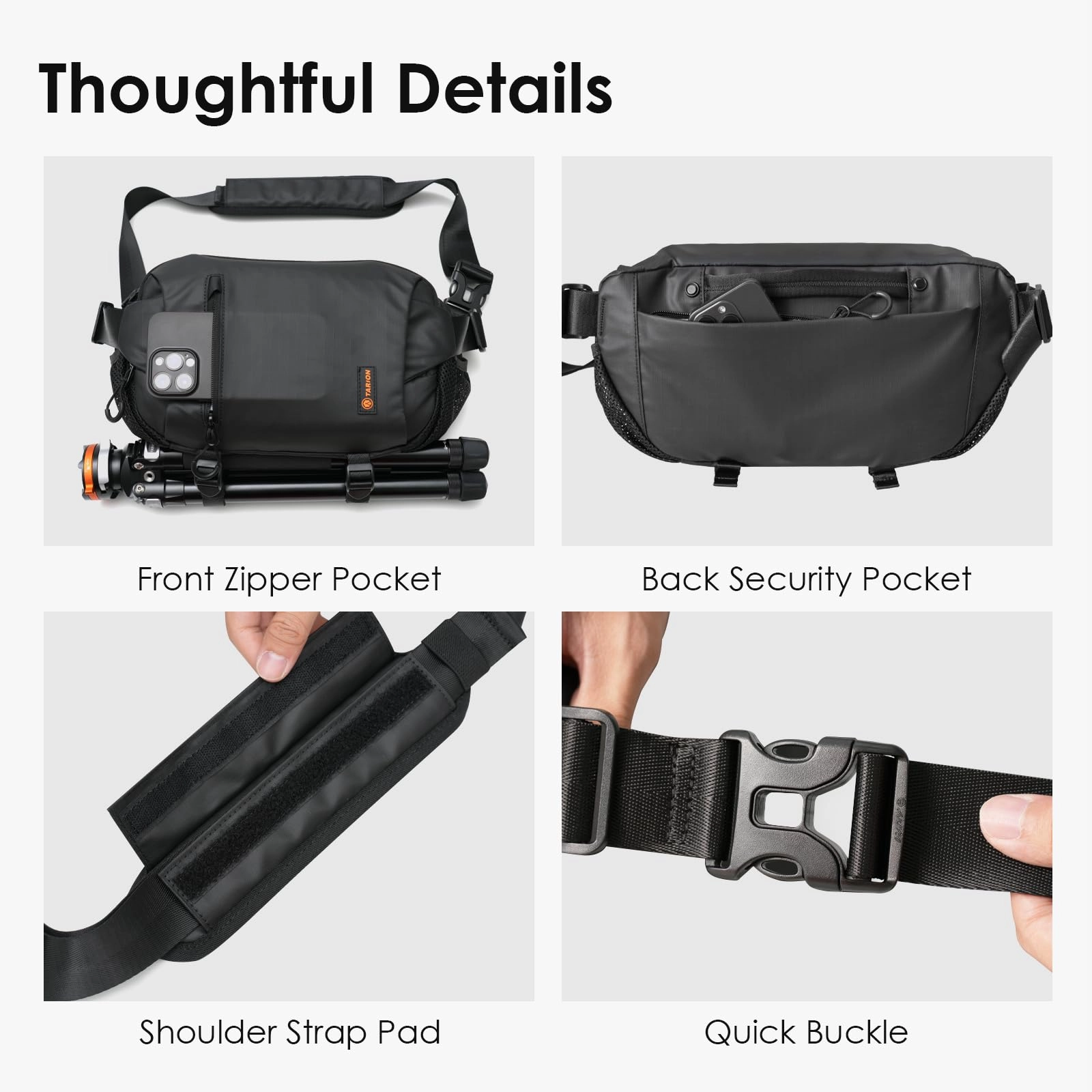 Outdoor Camera Messenger Bag - 31x9x17cm DSLR SLR