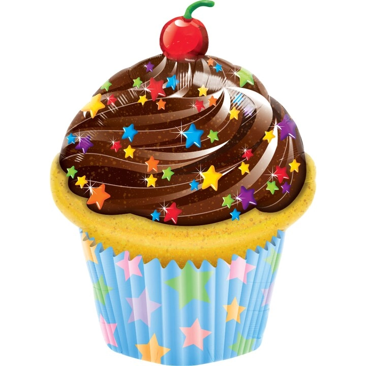 Qualatex Chocolate Frosted Cupcake Foil Balloon