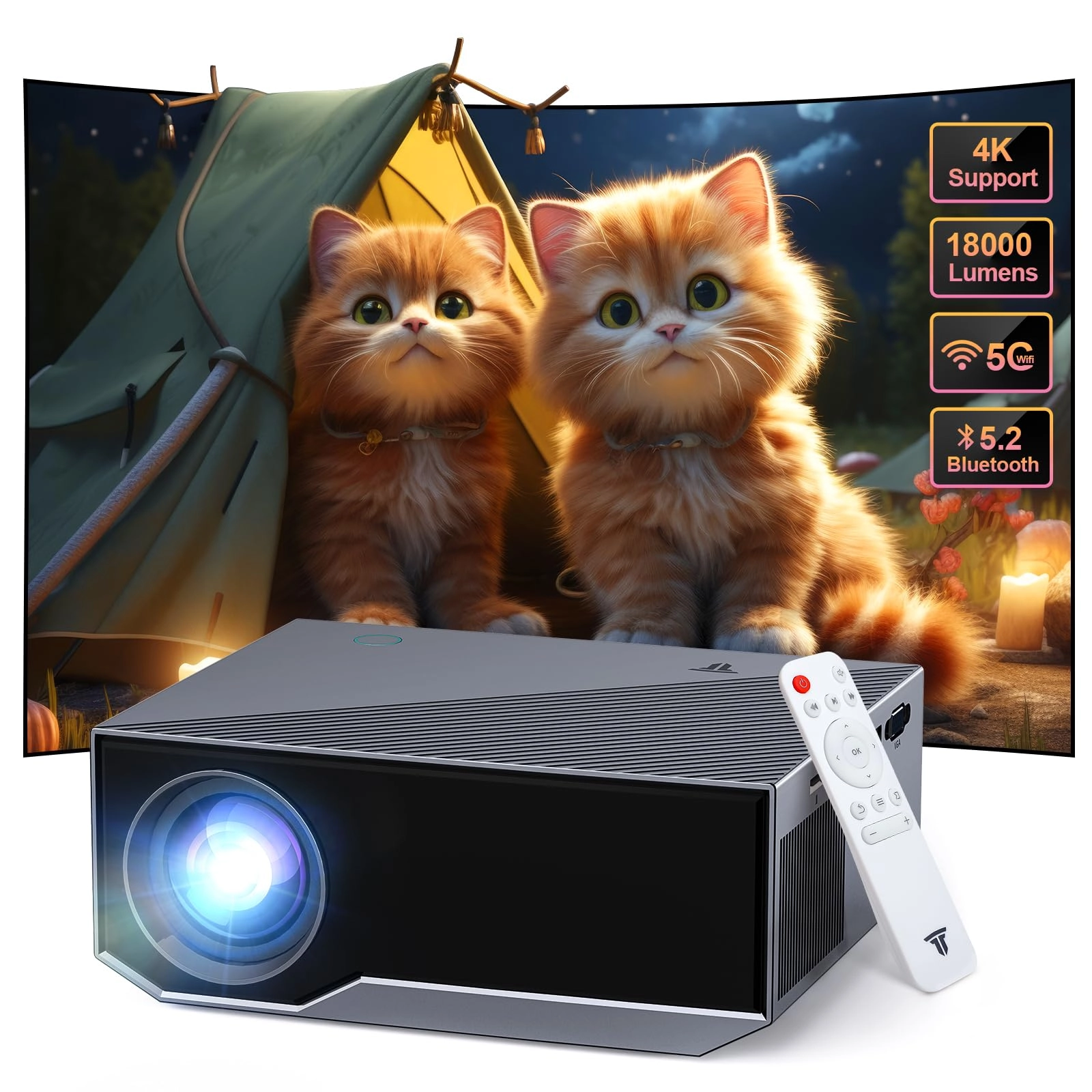 Mini Projector B0FQBYPRVM 18000 Lumens