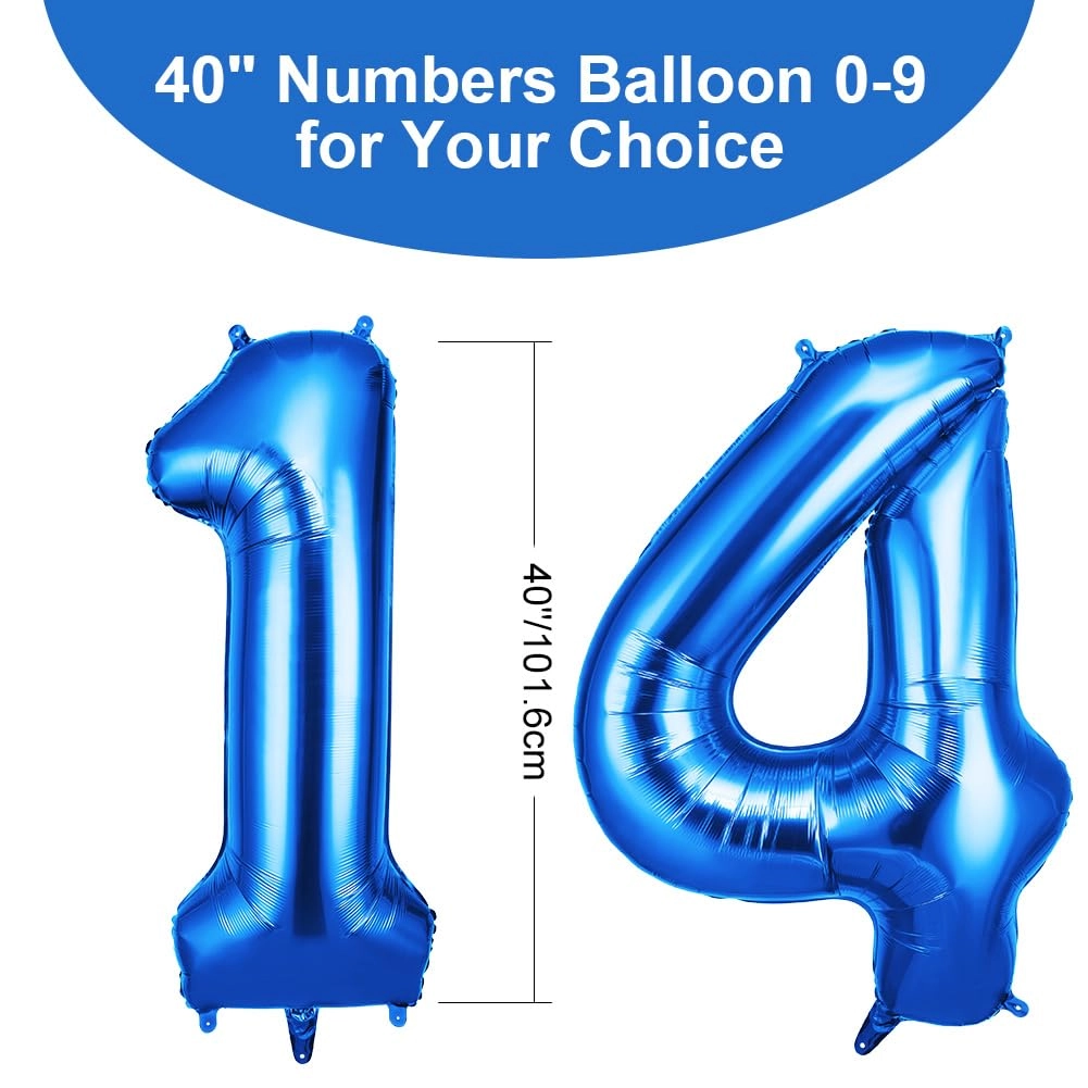 Number 14 Balloon - 2pcs Birthday