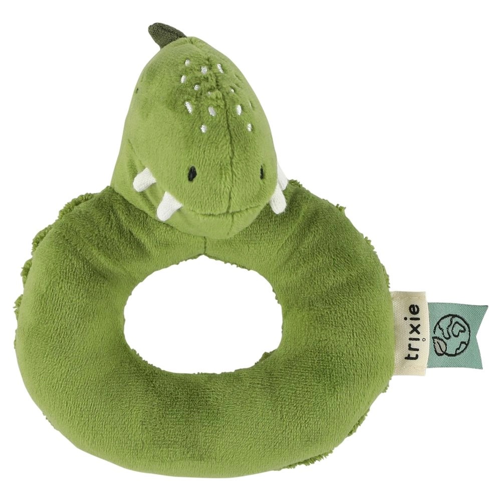 Mr. Dino - Suitable for 0 months & above soft silicone and smooth beechwood