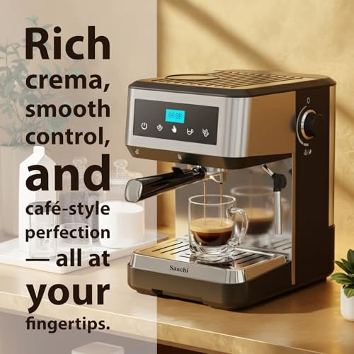 20-Bar Coffee Maker - 1.6L Milk Frother