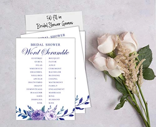 Wedding Word Scramble Bridal Shower Game Cards - 50 piece(s)