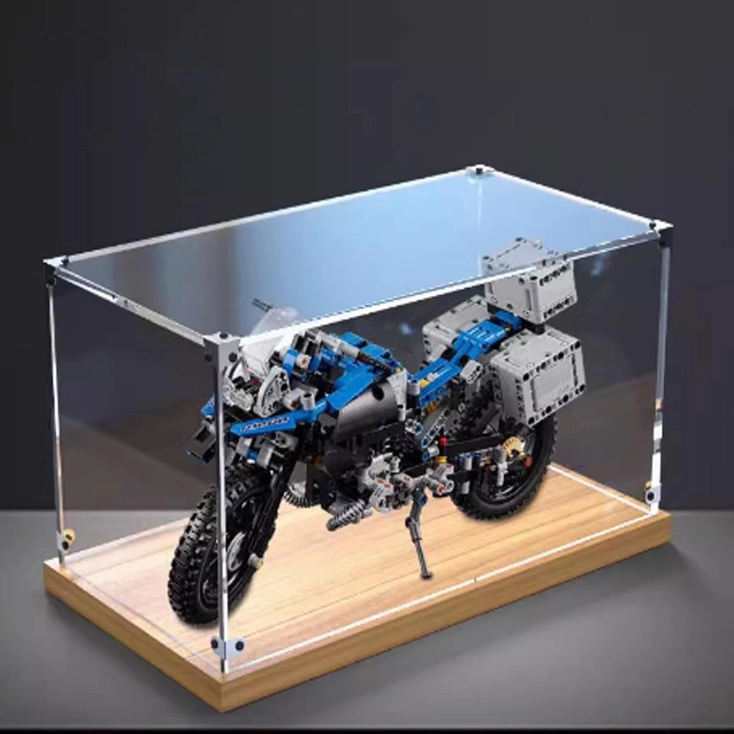 OYTOCLKU Acrylic Display Box for LEGO Motorcycle Model 42063 - Acrylic