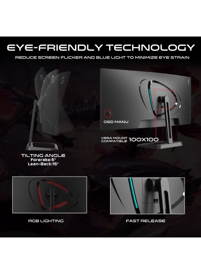 34 Inch Curved WQHD Gaming Monitor - GOC34WQHD100VA 34 in 3440x1440