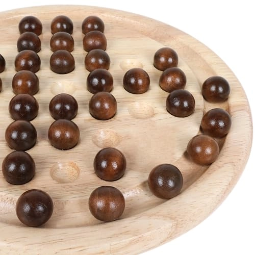 Wooden Solitaire Game - Rubber Wood