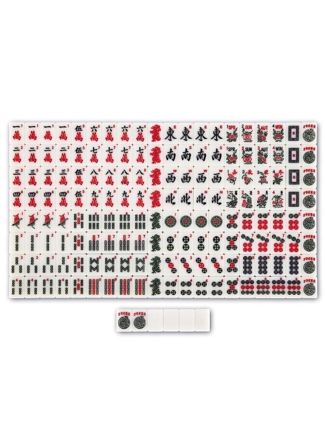Travel Mini American Mahjong Set - 166 White Tiles Includes Jokers Panda Bag