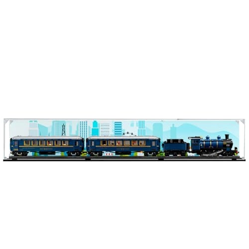 Acrylic display case for Lego 21344 - 120x15x20 cm With background